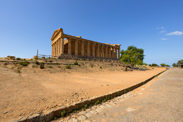 Temple of Harmony in the Valley of the Temples in Agrigento, Sicily, Italy