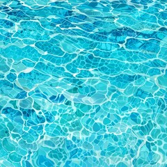 Obraz premium Turquoise Pool Water Background, Summer Background, Sunlight Reflections, Sparkling Ripples, Swimming Pool Texture Background