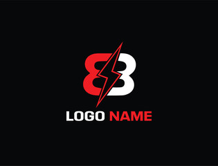 Letters BB  with LIGHTNING bolt Logo