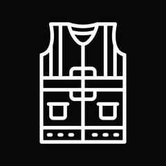 Line Art Safety Vest Icon