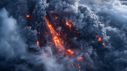 Volcano lava erupting. Volcano magma erupting