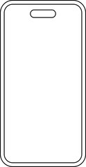 Mobile Phone Screen Outline Illustration