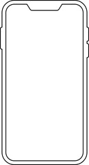 Mobile Phone Screen Outline Illustration