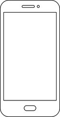 Mobile Phone Screen Outline Illustration