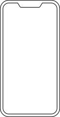 Mobile Phone Screen Outline Illustration