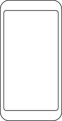 Mobile Phone Screen Outline Illustration