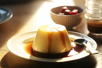 デザート, プリン, 焼き菓子, 甘い食べ物, お皿, dessert, pudding, baked goods, sweet food, dish