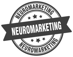 Fototapeta premium neuromarketing stamp. neuromarketing label on transparent background. round sign