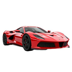red sports car isolated on a transparent background