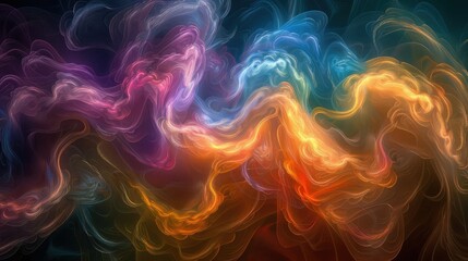 Fototapeta premium Spectrum of colors blending in artistic chaos