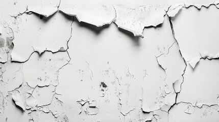 Obraz premium old white grunge ripped torn wall background with copy space for text or image