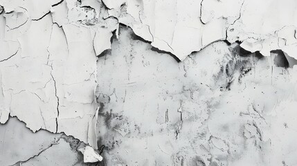 Obraz premium old white grunge ripped torn wall background with copy space for text or image