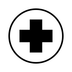 Hospital icon. Medical map placeholder landmark icon set. Transparent background editable SVG vector illustration. 