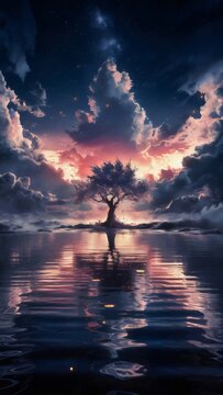 Mystery Tree in Twilight