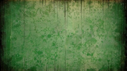 Fototapeta premium Vintage Green Texture with Black Drips