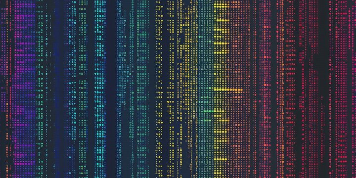 program code front view background