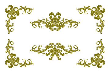 Classic Vitage Wedding Vector Ornaments Frames Separator Elements Classic Vintage Wedding Invitation Hand Drawn