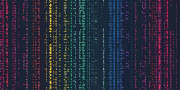 program code front view background