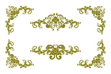 Classic Vitage Wedding Vector Ornaments Frames Separator Elements Classic Vintage Wedding Invitation Hand Drawn