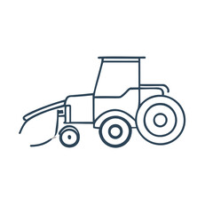 Fototapeta premium Modern tractor icon illustration on white background. 