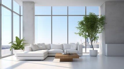 Modern Minimal clean clear contemporary living room home interior design daylight background