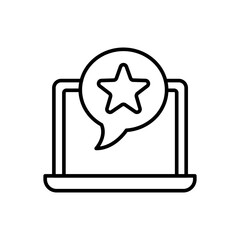 Star review outline icons, minimalist vector illustration ,simple transparent graphic element .Isolated on white background
