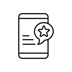 Star review outline icons, minimalist vector illustration ,simple transparent graphic element .Isolated on white background