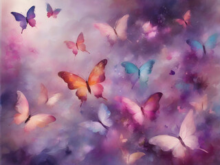 butterflies and flowers