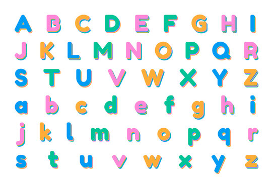 Png colorful english alphabet collection