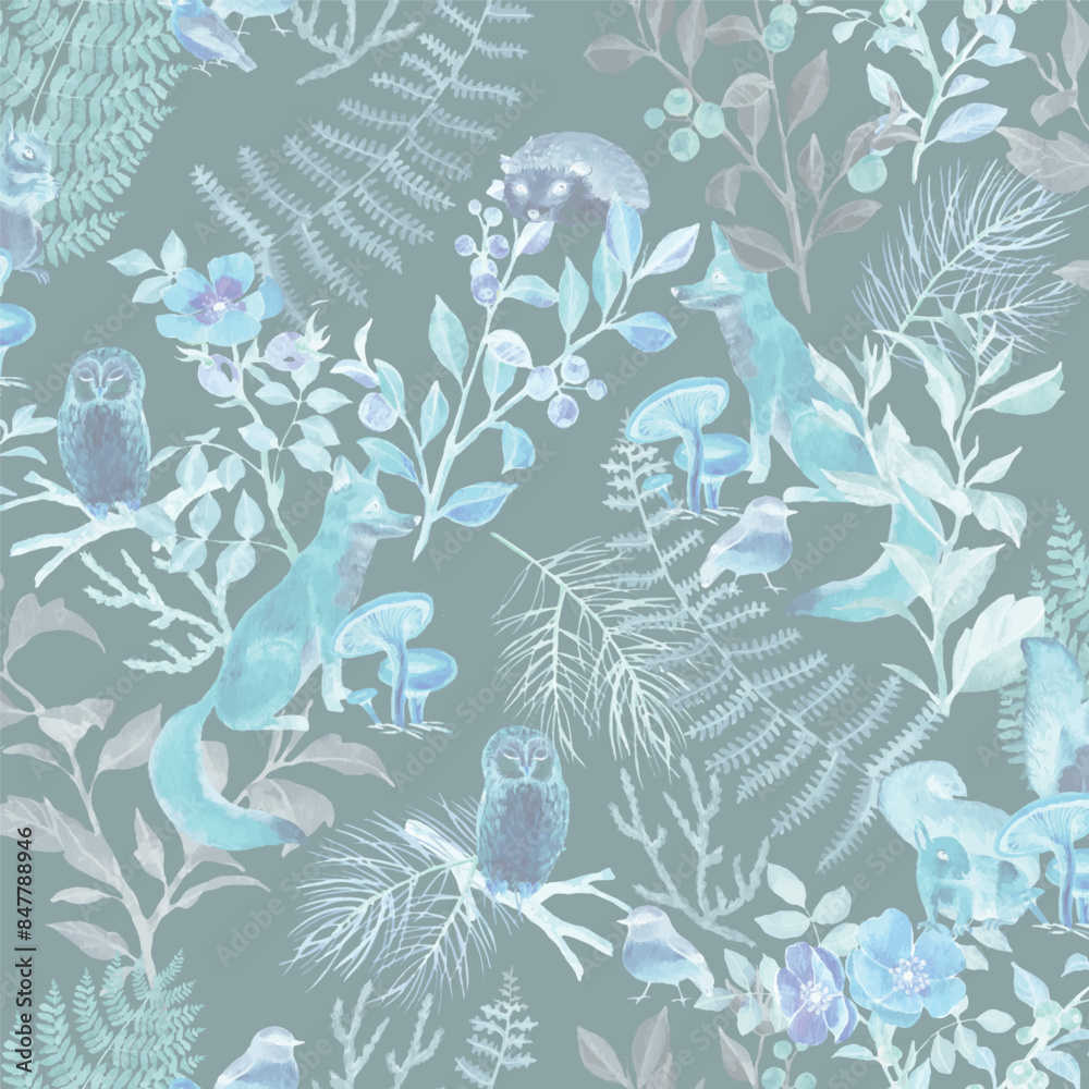 Poster seamless floral pattern