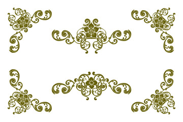 Classic Vitage Wedding Vector Ornaments Frames Separator Elements Classic Vintage Wedding Invitation Hand Drawn