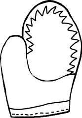 Thin icon. Bath mitt, massage glove.