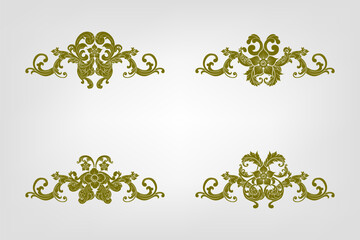 Classic Vitage Wedding Vector Ornaments Frames Separator Elements Classic Vintage Wedding Invitation Hand Drawn