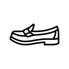 loafers japanese school line icon vector. loafers japanese school sign. isolated contour symbol black illustration