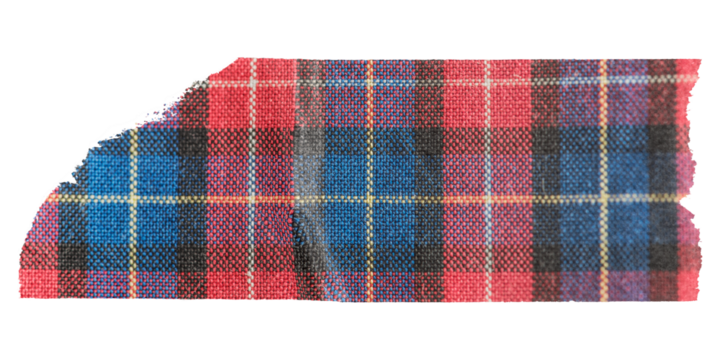 PNG plaid pattern washi tape, stationery collage element, transparent background