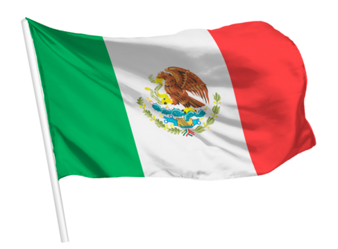 Mexican flag png waving, national symbol graphic