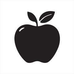 apple vector silhouette with a background