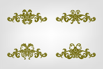 Classic Vitage Wedding Vector Ornaments Frames Separator Elements Classic Vintage Wedding Invitation Hand Drawn