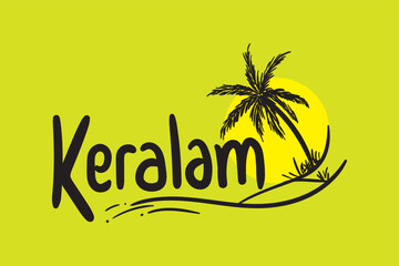 Obraz premium Keralam Letter style vector art
