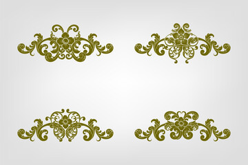 Classic Vitage Wedding Vector Ornaments Frames Separator Elements Classic Vintage Wedding Invitation Hand Drawn