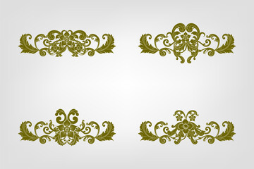 Classic Vitage Wedding Vector Ornaments Frames Separator Elements Classic Vintage Wedding Invitation Hand Drawn