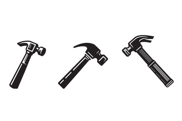 The hammer vector silhouette image