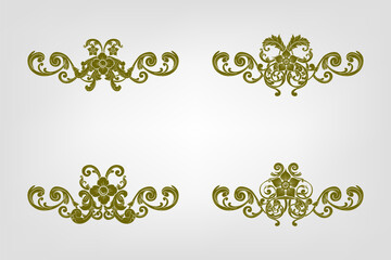 Classic Vitage Wedding Vector Ornaments Frames Separator Elements Classic Vintage Wedding Invitation Hand Drawn