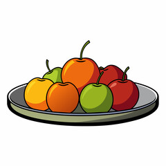 fruits for meal realistic vector illustration isolated