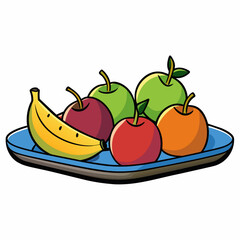 fruits for meal realistic vector illustration isolated