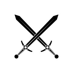 Sword icon vector. saber illustration sign. weapon symbol. steel logo.
