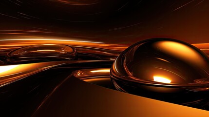 Fototapeta premium Glossy metallic surface reflecting light