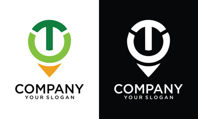 PrintAbstract Initial Letter T and O Logo, Circle and letter T combination, Usable for logistic and Business Logos, vector illustration