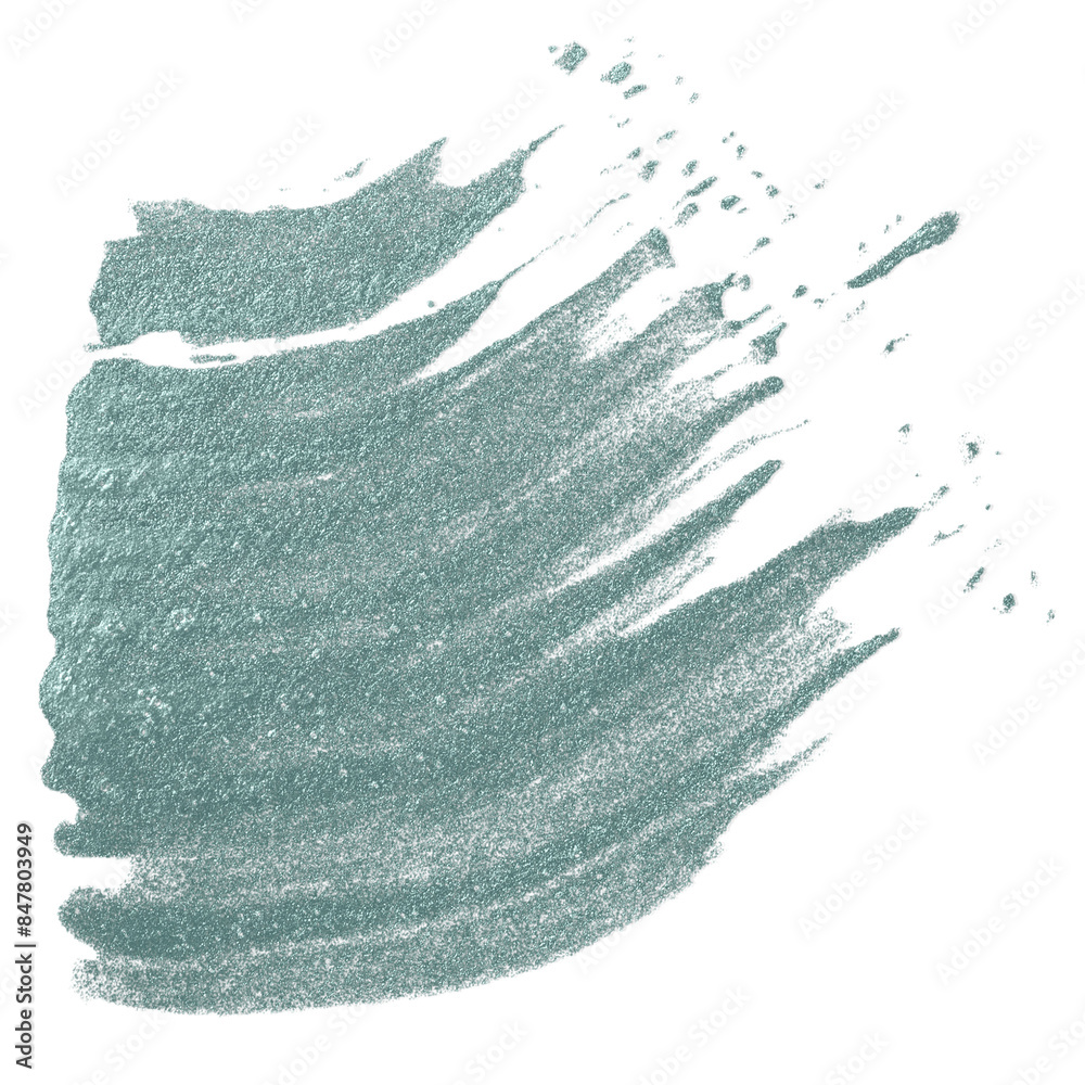 Wall mural Metallic greenish brush stroke transparent png