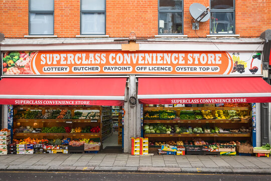 A corner shop in Hornsey in London, England